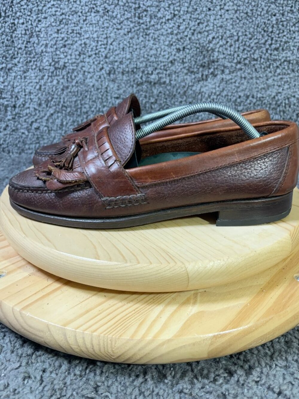 H.S. Trask Bison Loafer Mens Size 12 Brown Leather Slip On Shoes Made in USA